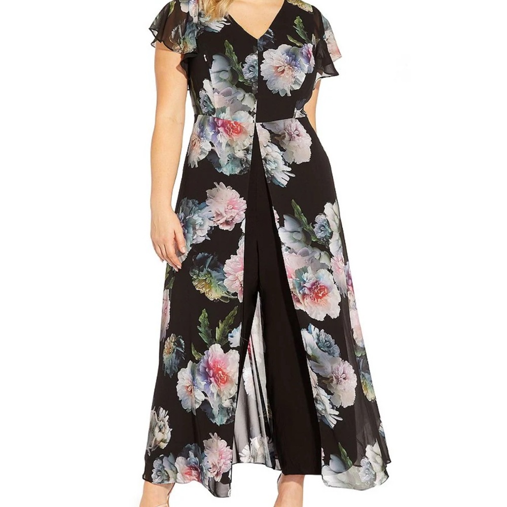 Floral Black Jumpsuit